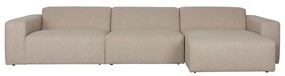 Zuiver Milka Cappuccino Design Bank Met Chaise Longue Rechts Cappuccino