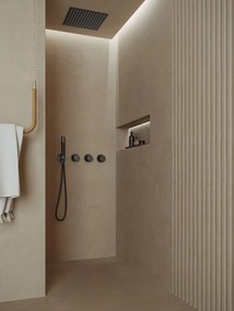 Saniclear Plus Pro inbouw regendouche met inbouw douchekop 30x30cm en staafhanddouche verouderd ijzer - gunmetal