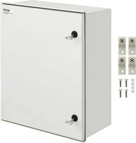 VEVOR schakelkast NEMA glasvezelbehuizing 50x40x20cm NEMA 3X glasvezelverdeelkast IP66 waterdicht en stofdicht elektrische aansluitdoos voor buiten/binnen met montageplaat