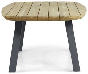 Dining Tuintafel rechthoekig 240 x 100 cm Aluminium/Teak Grijs Falcon/Glasgow