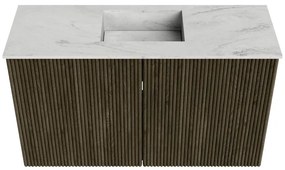 Mondiaz Joya DLux 70cm toiletmeubel shadow met wastafel faye midden zonder kraangat opalo