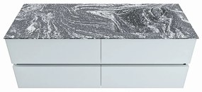 Mondiaz Vica DLux badmeubel 130cm clay 4 lades met wastafel lava rechts 1 kraangat