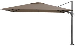 Platinum Challenger zweefparasol Premium T2 2,6x3,5 m - Havana Taupe met Modena voet en hoes