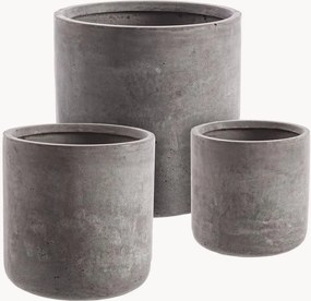 Set van 3 outdoor plantenpotten Cylinder
