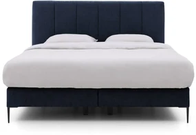 Goossens Boxspring Ease Solid Incl. Matras, Vlak 180 x 210 cm (=2x 90 x 210 cm) met hoofdbord + 2x matras shapes 1