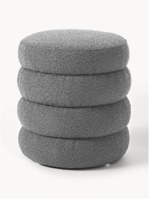 Bouclé gestoffeerde poef Alto