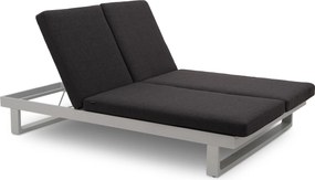 Lifestyle Garden Furniture Massimo Ligbed Met Kussen Wit/carbon Aluminium Wit