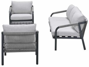Garden Impressions Tarera loungeset 4-delig - donker grijs