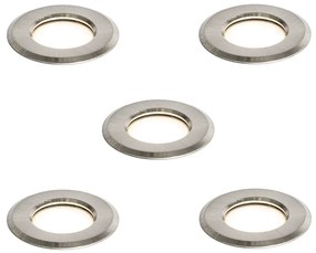 Set van 5 moderne grondspots aluminium incl. LED IP67 - Linsey
