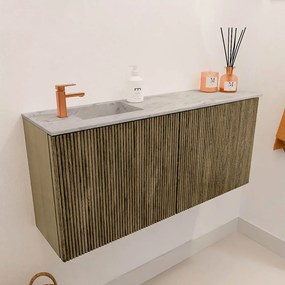 Mondiaz Joya DLux 90cm toiletmeubel dusk met wastafel faye links 1 kraangat glace