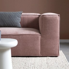 Bank Oud Roze Met Chaise Longue Links