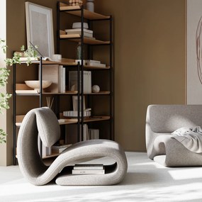 Dan-Form Dubna Design Lounge Stoel Boucle Pebble Earth