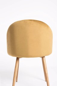 Set 4 fluwelen Vint Stoelen