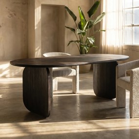 Ovale Eettafel Met Gebogen Poot 250 Cm - 250 X 100cm.