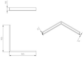Mueller voorzetpaneel en poten voor douchebak vierkant acryl 90x90x4cm wit