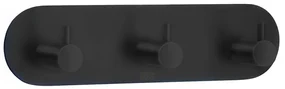 Smedbo Beslagsboden Handdoekhouder - 19x4.8x3cm - zelfklevend - RVS Mat Zwart BB1103