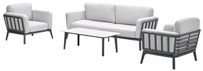 Garden Impressions Sentosa loungeset 4-delig - donker grijs
