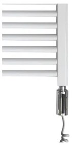 Sanicare electrische design radiator 111,8 x 45 cm. wit met WiFi thermostaat chroom HRAWC451118/W