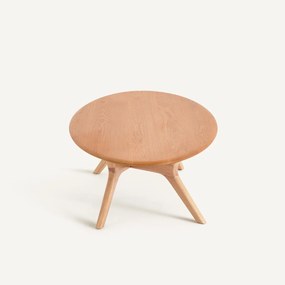 Ellipsvormige salontafel van massief eikenhout, MARICIELO