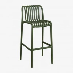 Verpakking Van 4 Wendell Polypropyleen Stapelbare Hoge Krukken Groene Pesto & ↑75 Cm - Sklum
