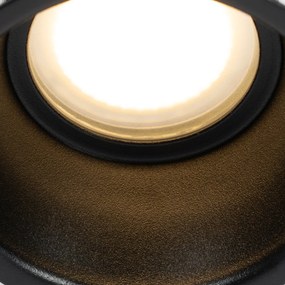 Set van 12 inbouwspots zwart GU10 50mm IP44 - Dept Modern GU10 rond Binnenverlichting Lamp