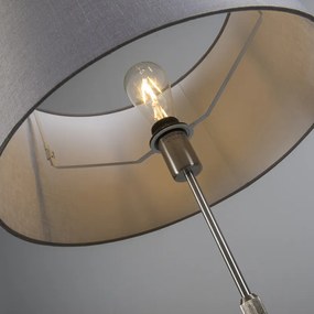 Vloerlamp staal met kap grijs 45 cm verstelbaar - Parte Design, Modern E27 rond Binnenverlichting Lamp