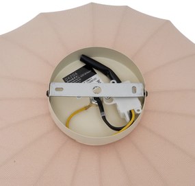 Japandi plafondlamp beige met stoffen kap - Bida