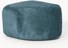 Ovale teddy-bouclé poef Wolke