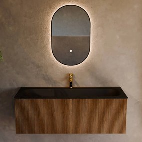 Mondiaz Kurve 120cm badmeubel dusk met 1 lade en wastafel big large midden 1 kraangat urban