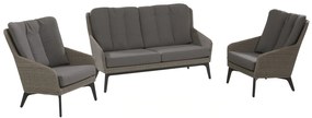 4 Seasons Outdoor Luxor loungeset  Loungeset    antraciet weerbestendig