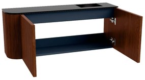 Mondiaz Joya 100cm toiletmeubel ronding links ruby met wastafel faye rechts 1 kraangat urban
