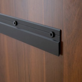 Rechthoekige spiegel, van notenfineer, 50 x 150 cm, IODUS