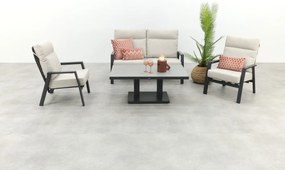 Lagos/Milford stoel-bank loungeset 4-delig verstelbaar