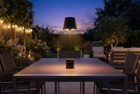 Moderne Tafellamp Zwart Incl. LED Dimbaar IP Oplaadbaar - Topi Grijs