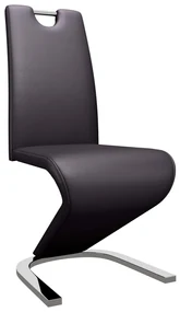 vidaXL Eetkamerstoelen met zigzag-vorm 6 st kunstleer bruin