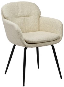 GEORGIA Creme (stof Monza 90) - MODERNE GESTOFFEERDE DRAAISTOEL VOOR WOONKAMER/EETKAMER/LOFT KANTOOR