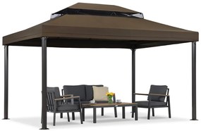 Bruin tuinpaviljoen Valencia 3x4 m Tuinpunt