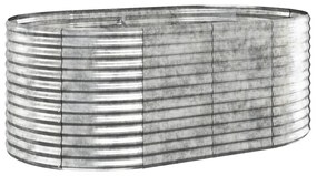vidaXL Plantenbak 175x100x68 cm gepoedercoat staal zilverkleurig