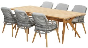 4 Seasons Sempre/Belair tuinset - 240x100 cm. - 7-delig