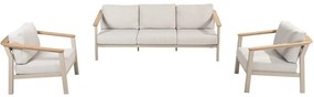 Showroommodel Olivia stoel bank loungeset 3 delig latte aluminium Taste 4SO