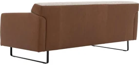 Goossens Excellent Bank Montreal cognac, leer, 2-zits, modern design