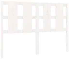 vidaXL Hoofdbord 145,5x4x100 cm massief grenenhout wit