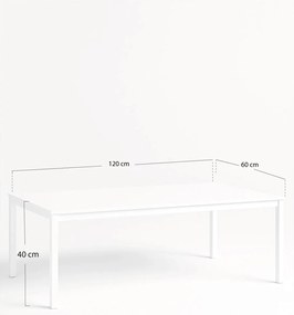 Tian Middentafel 120x60cm Wit
