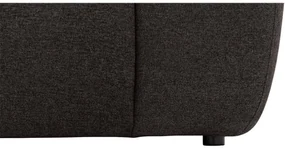 Goossens Excellent Bank Kubus - 40 X 40 Cm Stiksel donkerbruin, stof, 1,5-zits, modern design met chaise longue links