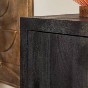 Starfurn Brussel Robuust Dressoir Zwart Hout 150 Cm - 150x45x80cm.