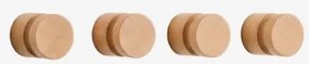 Pack Van 4 Houten Wandhaken Eldra Mangohout - Sklum