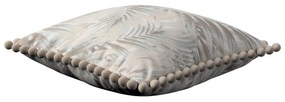 Dekoria Kussenhoes Wera met pompons, beige-crème 45 x 45 cm
