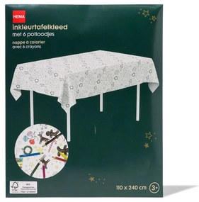 HEMA Inkleur Tafelkleed Kerst 240x110