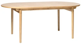 Ovale Eikenfineer Tafel - 190 X 100cm.