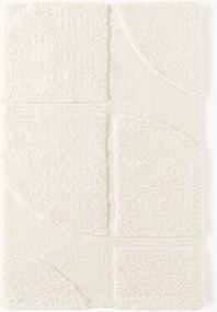 Pluizig hoogpolig vloerkleed Jade met een verhoogde hoog-laag structuur